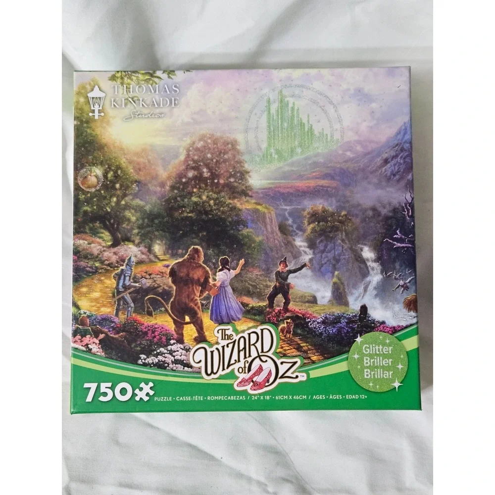 NEW Thomas Kinkade Glitter Edition The Wizard Of OZ Puzzle 750 Pieces‎